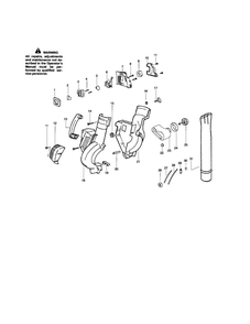Housing/Tube/Handle/Fuel Tank Diagram and Parts List for BV1850 Type 3 Weed Eater Leaf Blower / Vacuum